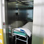 Elevator designed for the comfortable transportation of patients in a hospital